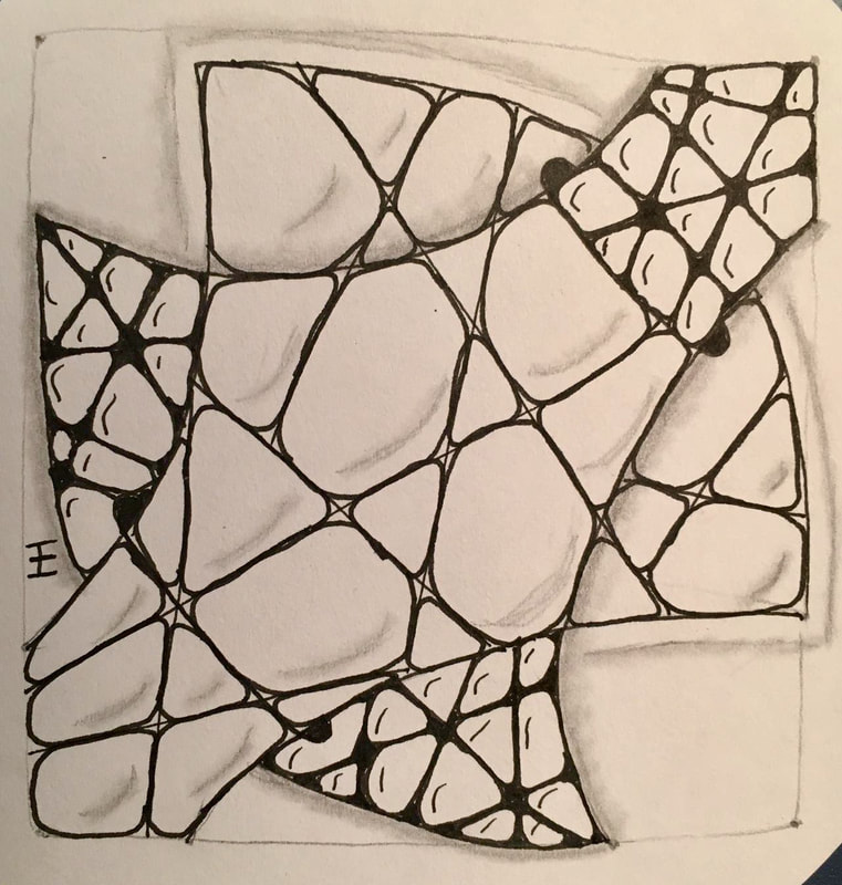 Zentangle-Kunstwerke, Muster: N'Zeppel