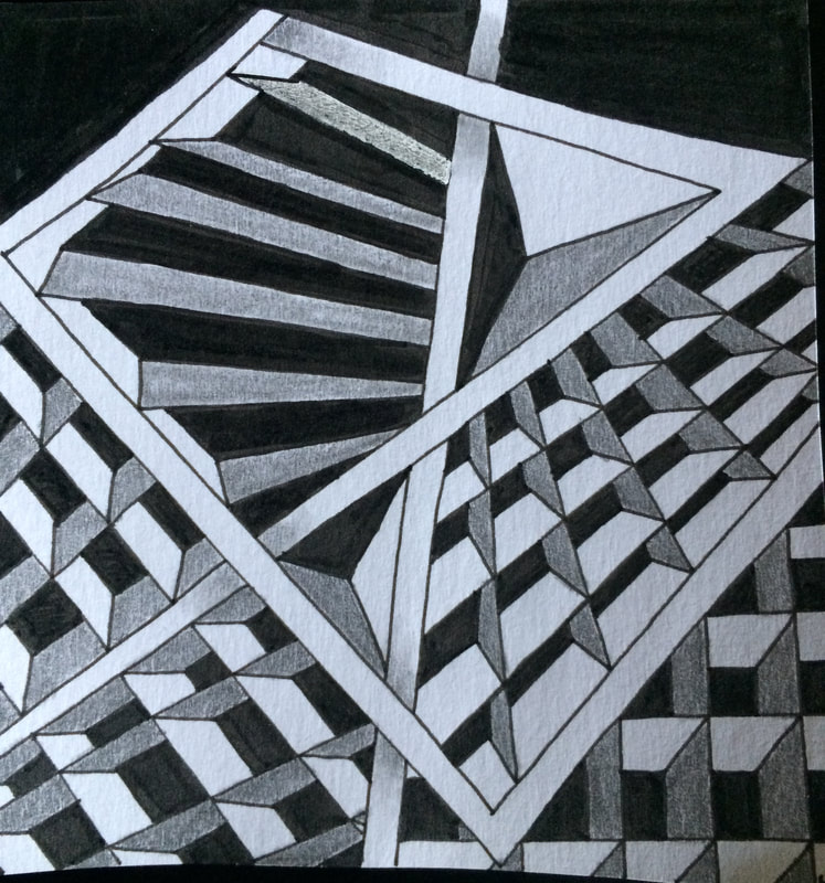 Zentangle-Kunstwerke, Muster: Cubine