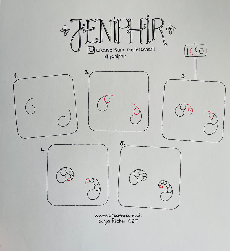 Stepout Jeniphir, Zentangle-Muster